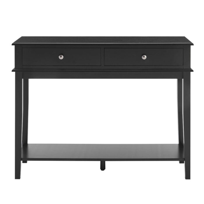 Meja Console HItam Minimalis 2 Laci