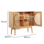 Bufet 2 Pintu Minimalis Kayu Jati