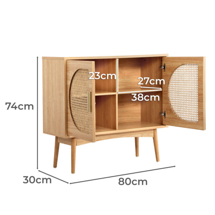 Bufet 2 Pintu Minimalis Kayu Jati