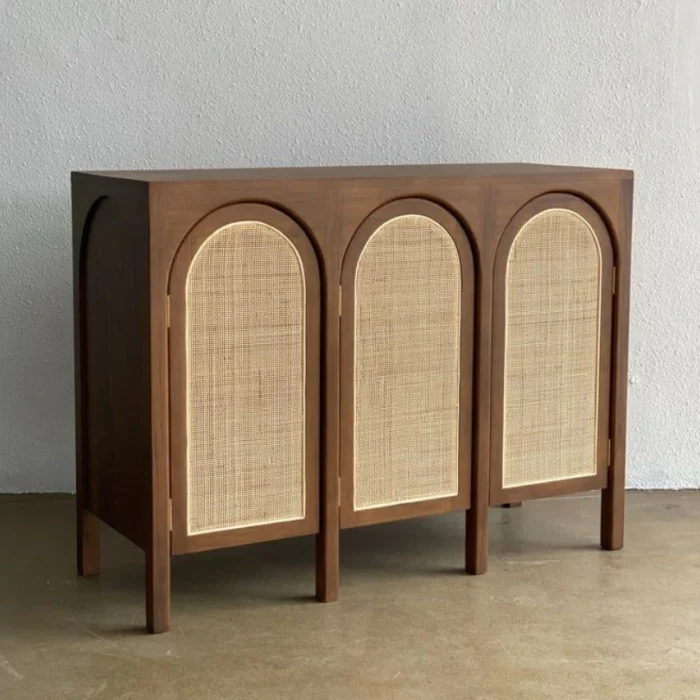 Buffet Jati Retro 3 Pintu Rotan Buffet Jati Retro 3 Pintu Rotan