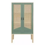 Lemari Retro 2 Pintu Rotan Warna Pastel