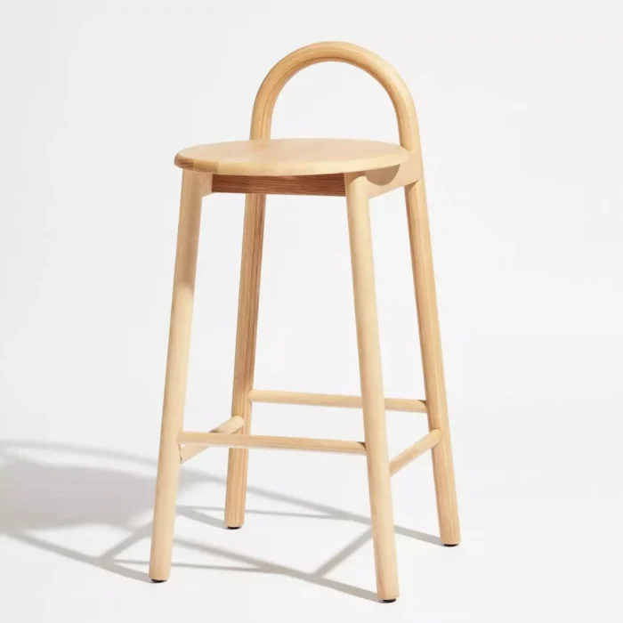 Kursi Bar Stool Japandi Kayu Sungkai