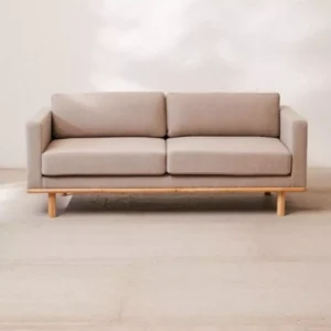 Sofa Minimalis Retro Kayu Jati Kain Fabric