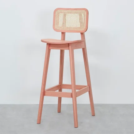 Kursi Bar Retro Jati Warna Pastel