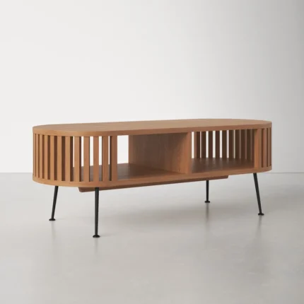 Meja Coffee Table Kayu Jati Jepara Kaki Besi