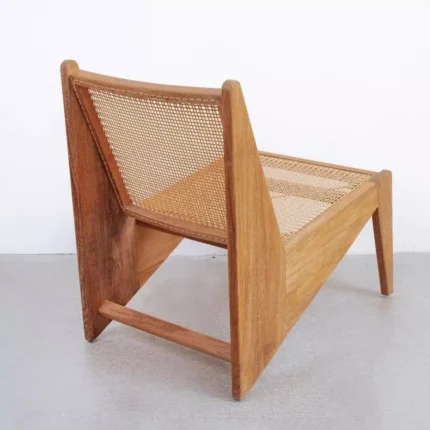 Kursi Santai Jati Minimalis Dengan Kombinasi Anyaman Rotan