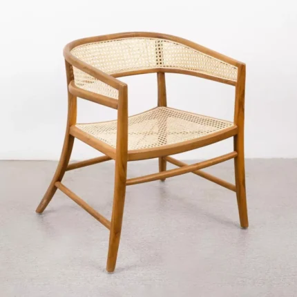 Armchair Jati Retro Kombinasi Rotan Jepara