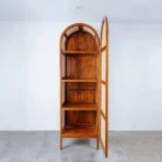 Lemari Penyimpanan Jati Kombinasi Anyaman Rotan