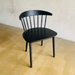 Kursi Makan Jati Model Retro Warna Hitam