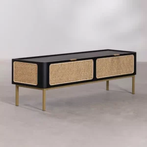 Meja Tv Model Retro 2 Laci Rotan