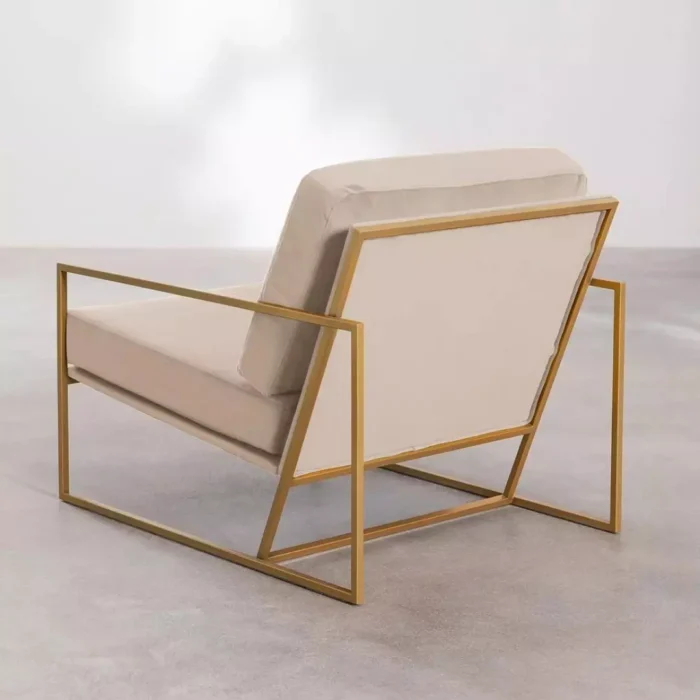 Armchair Minimalis Frame Besi Gold