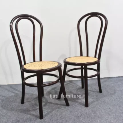 Kursi Makan Cafe Resto Kayu Jati Mid Century