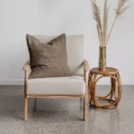 Armchair Jati Retro Jepara Kain Fabric