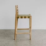 Kursi Bar Kayu Jati Minimalis Kulit Sapi