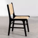 Kursi Makan Retro Kayu Jati Kombinasi Anyaman Loom