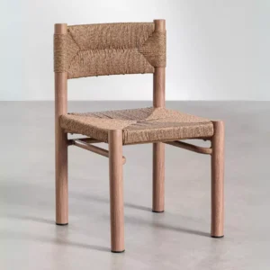 Kursi Makan Jati Retro Anyaman Loom