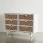 Lemari Cabinet Jati Mid Century 6 Laci
