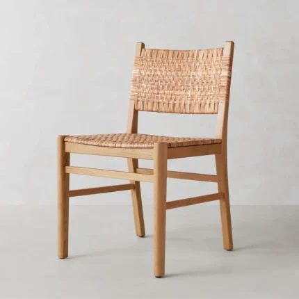 Kursi Makan Jati Kombinasi Rotan