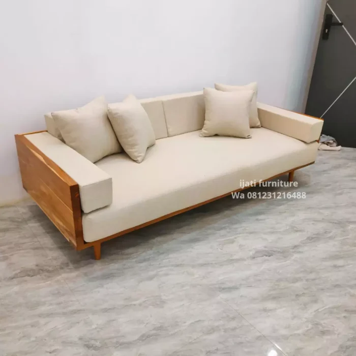 sofa tamu minimalis kayu jati jepara