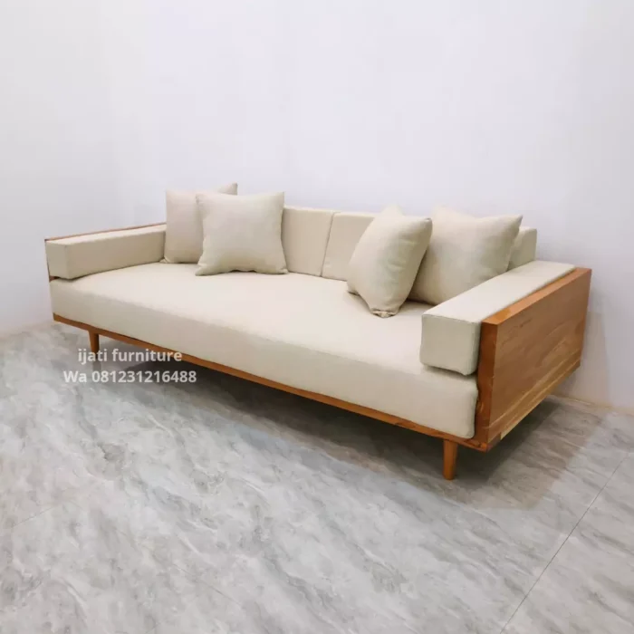 sofa tamu minimalis kayu jati jepara