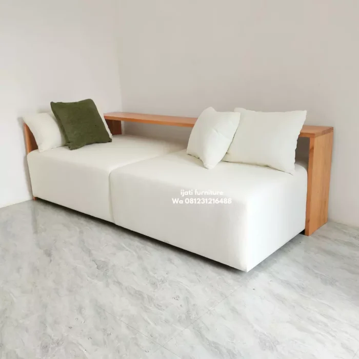 sofa jati minimalis kain fabric