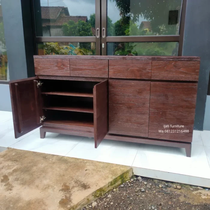 Cabinet Jati Retro Finishing Rustic Jepara