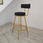 kursi bar minimalis gold frame besi