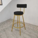 kursi bar minimalis gold frame besi