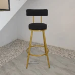 kursi bar minimalis gold frame besi