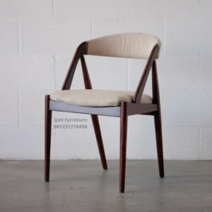 kursi makan cafe minimalis retro kayu jati