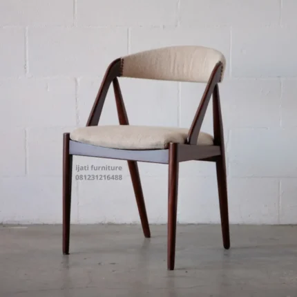 kursi makan cafe minimalis retro kayu jati