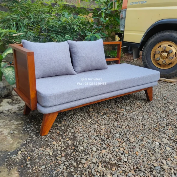 sofa retro jati jepara 2 seater