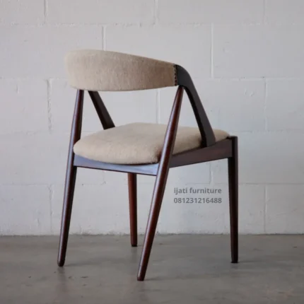 kursi makan cafe minimalis retro kayu jati