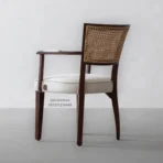 kursi armchair cafe resto kayu jati vintage retro