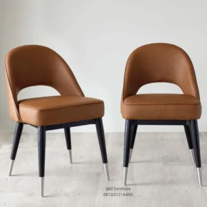 Kursi Cafe Leather Elegan Minimalis