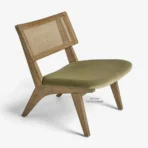 Kursi Aksen Kayu Jati Kombinasi Rotan