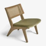 Kursi Aksen Kayu Jati Kombinasi Rotan