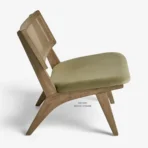 Kursi Aksen Kayu Jati Kombinasi Rotan