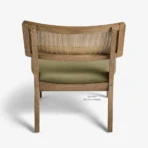 Kursi Aksen Kayu Jati Kombinasi Rotan