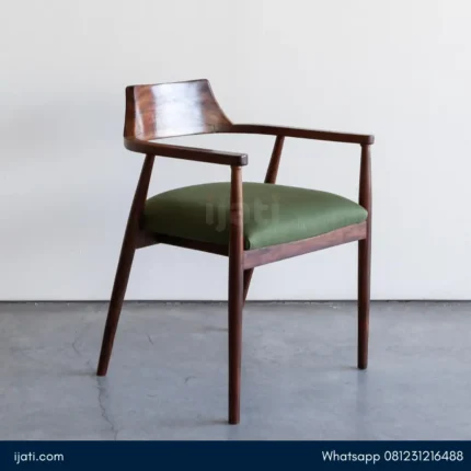 Kursi Makan Cafe Resto Kayu Jati Model Retro Minimalis Kekinian