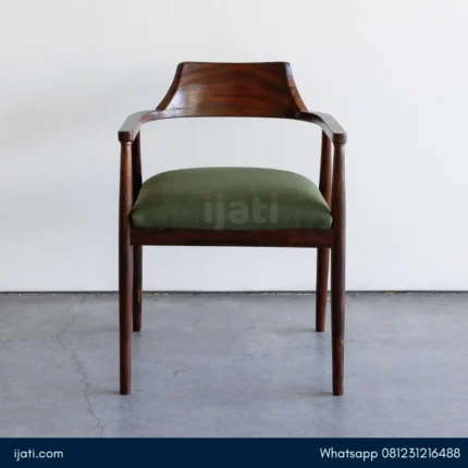 Kursi Makan Cafe Resto Kayu Jati Model Retro Minimalis Kekinian