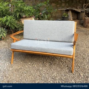 Sofa Retro Kayu Jati 2 Seater