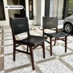 Kursi Makan Jati Jok Kulit Sapi