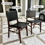 Kursi Makan Jati Jok Kulit Sapi