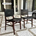 Kursi Makan Jati Jok Kulit Sapi