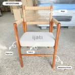 Kursi Cafe Kayu Jati Armchair Japandi Modern