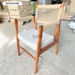 Kursi Cafe Kayu Jati Armchair Japandi Modern