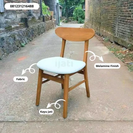 Kursi Makan Kayu Jati Minimalis Modern Scandinavian Design