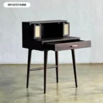 Meja Rias Estetik Kayu Jati Asli - Model Minimalis dengan Laci (1)