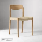 Kursi Makan Scandinavian Dudukan Anyam Tali Kertas